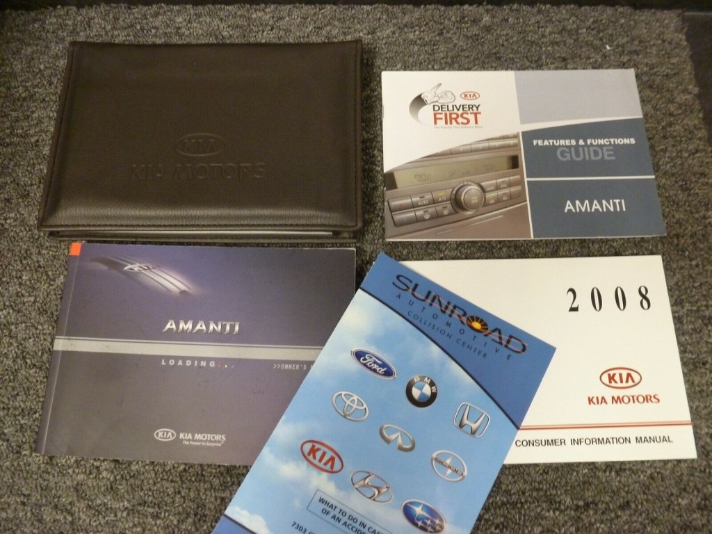 Picture of: Kia Amanti Sedan Owner Owner’s Manual User Guide Set
