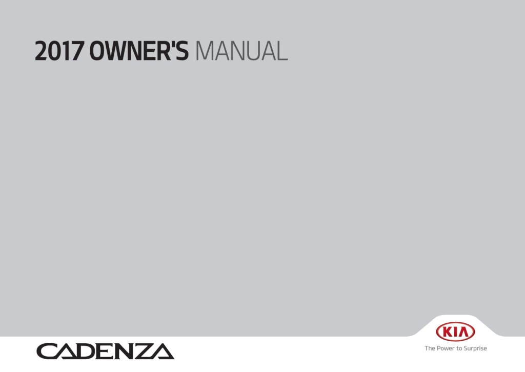Picture of: – Kia Cadenza Owner’s Manual  English