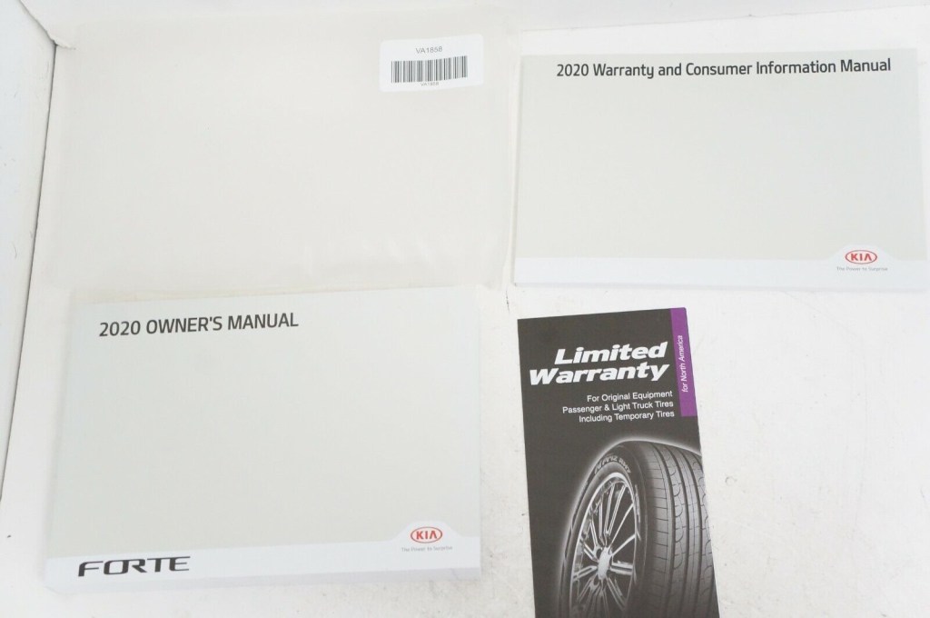 Picture of: Kia Forte Owners Manual book with clear case warranty and