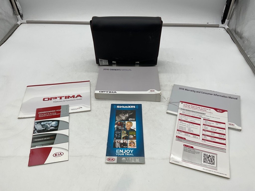 Picture of: Kia Optima Hybrid Owners Manual Handbook Set with Case OEM BB
