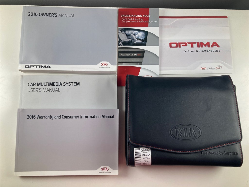 Picture of: Kia Optima Owners Manual Handbook Set with Case