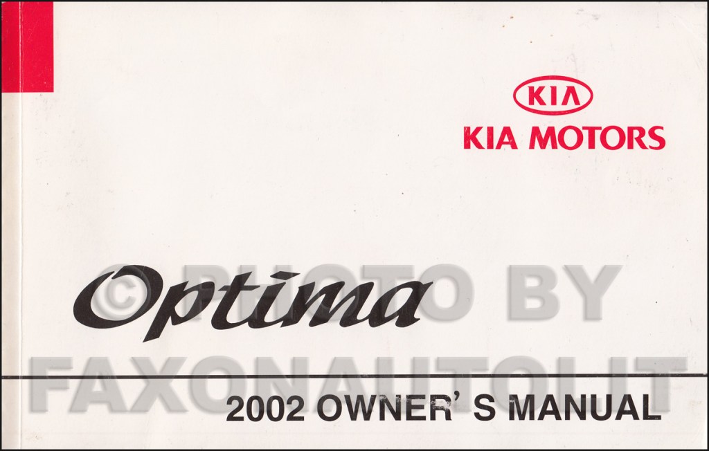 Picture of: Kia Optima Owners Manual Original