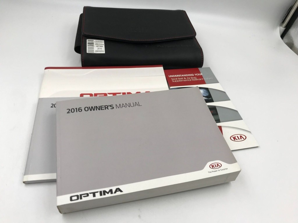 Picture of: Kia Optima Owners Manual Set With Case OEM OM  eBay