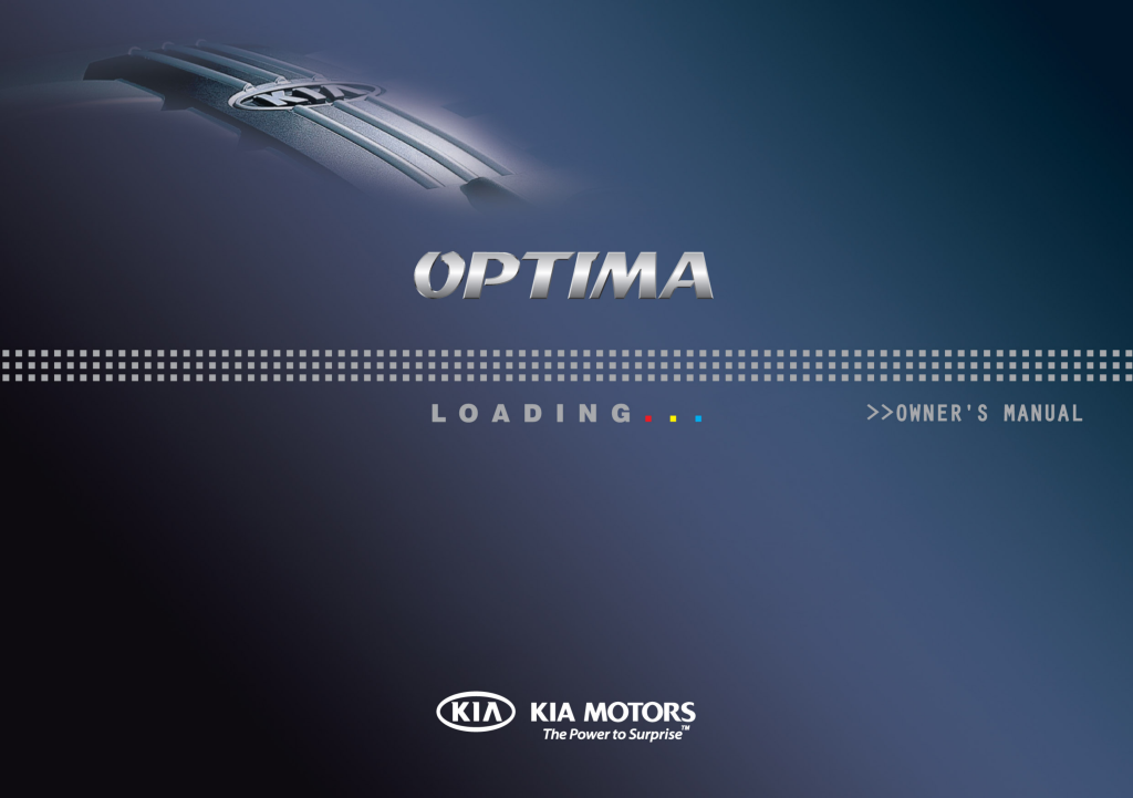 Picture of: Kia Optima () user manual (English –  pages)