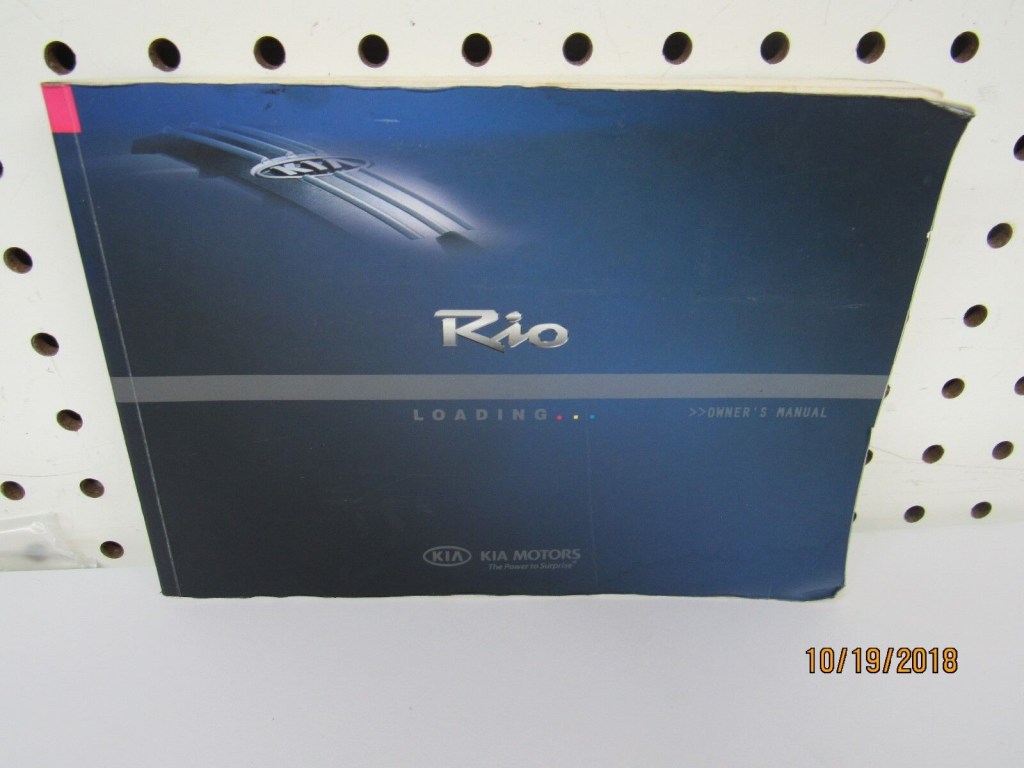 Picture of: KIA Rio Owners Manual (book only) FREE SHIPPING  eBay