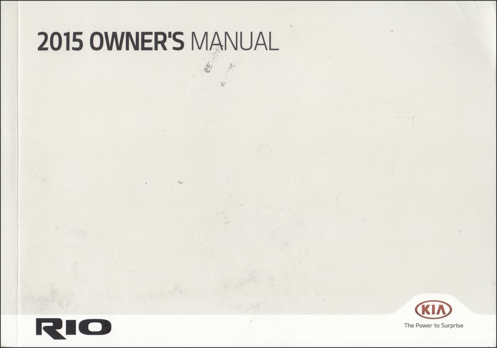 Picture of: Kia Rio Owners Manual Original