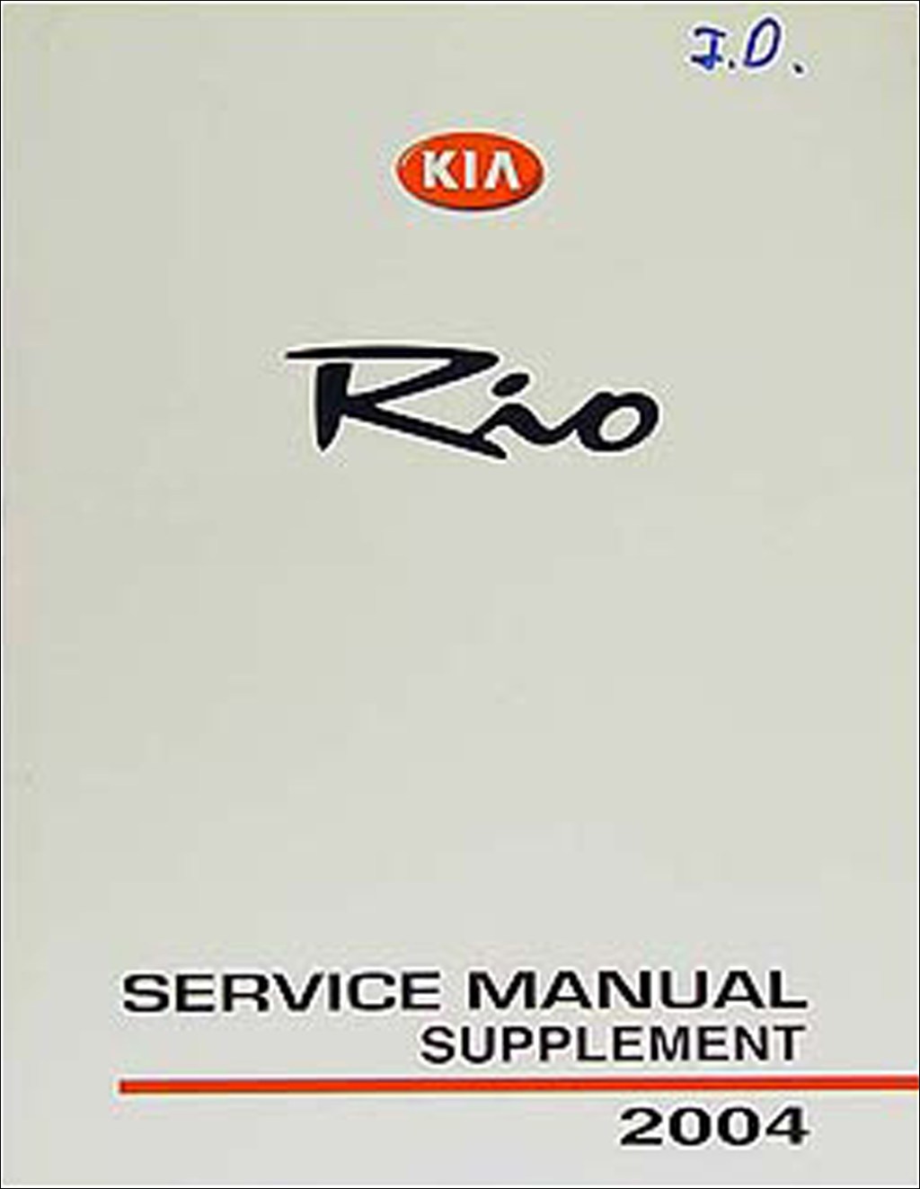 Picture of: Kia Rio Repair Shop Manual Original Supplement