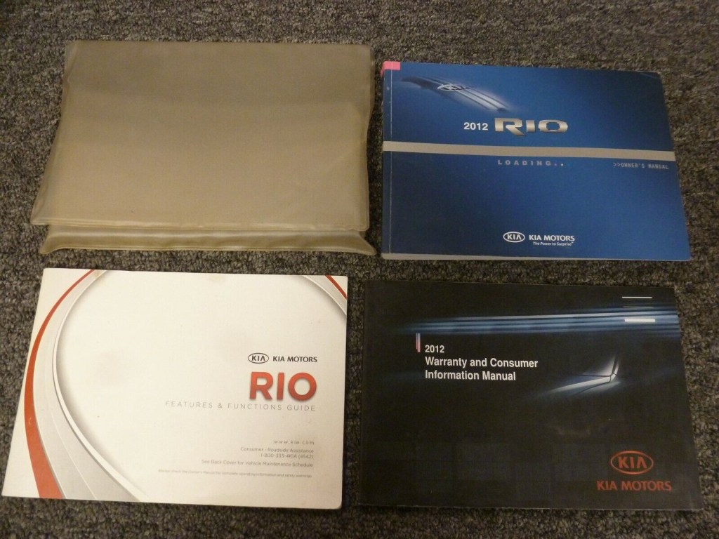 Picture of: Kia Rio Sedan Hatchback Owner Owner’s Manual User Guide Set LX EX SX
