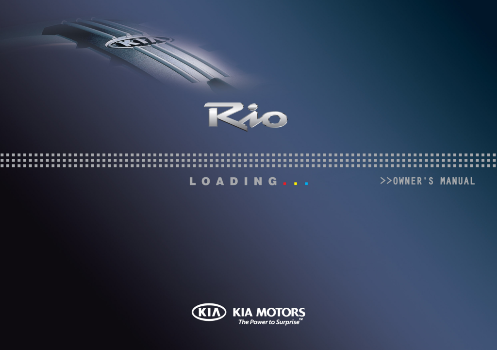 Picture of: Kia Rio () user manual (English –  pages)