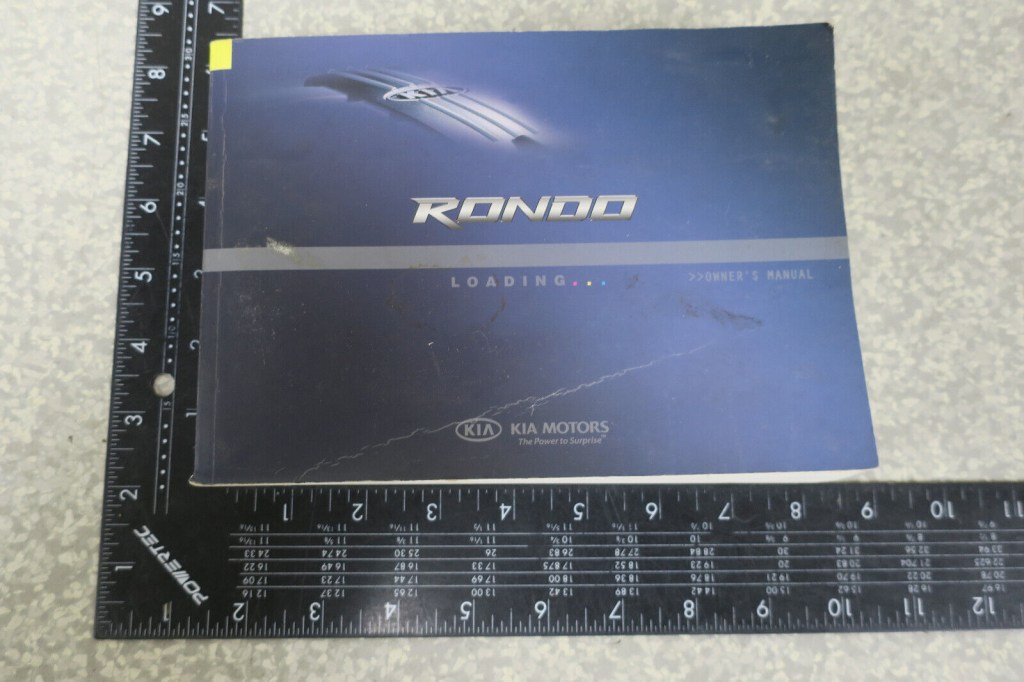Picture of: KIA RONDO OWNER’S MANUAL BOOK – FREE SHIPPING – OM