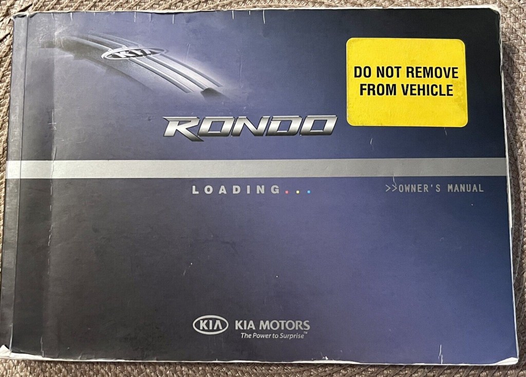 Picture of: KIA RONDO OWNER’S MANUAL BOOK