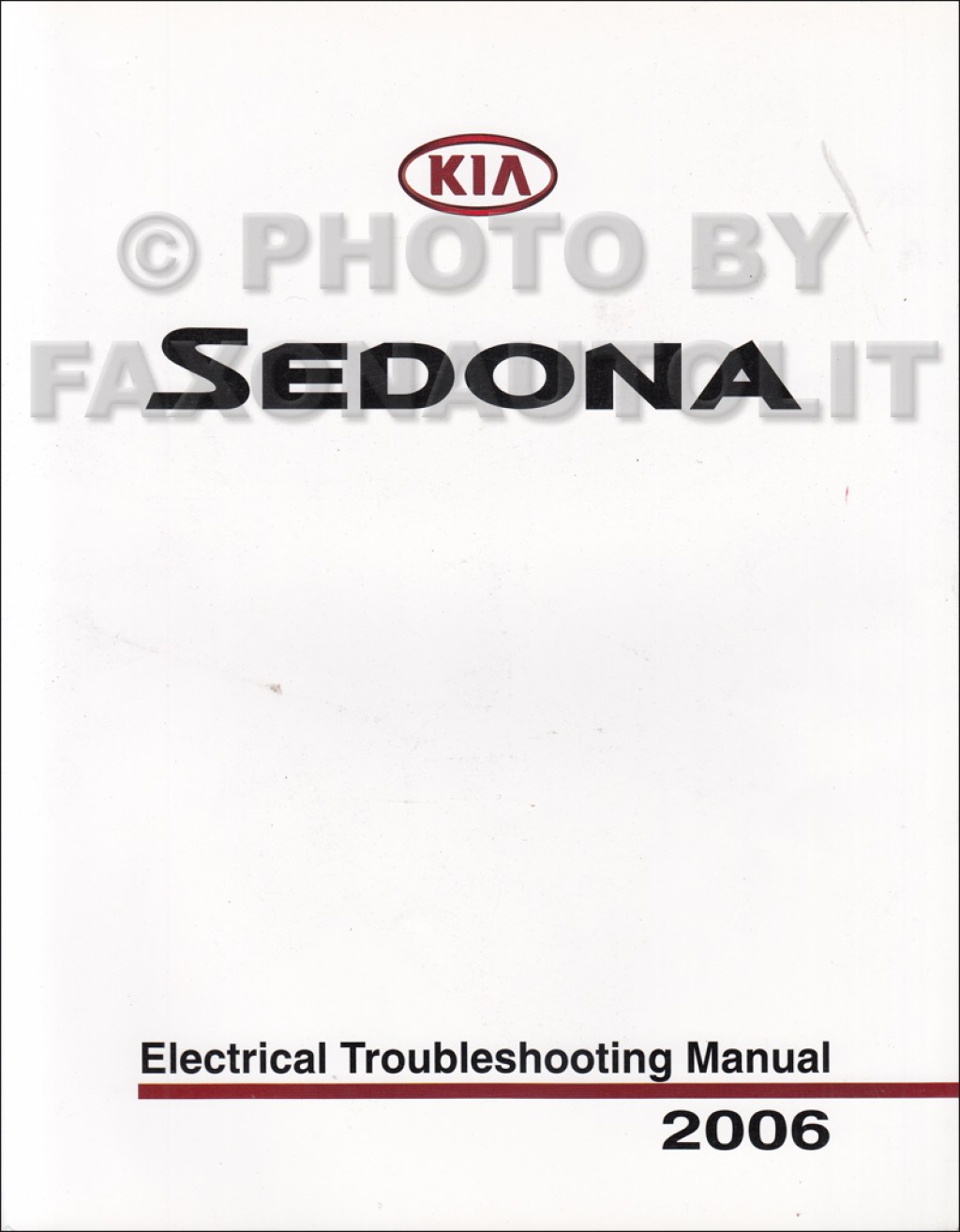 Picture of: Kia Sedona Electrical Troubleshooting Manual Original