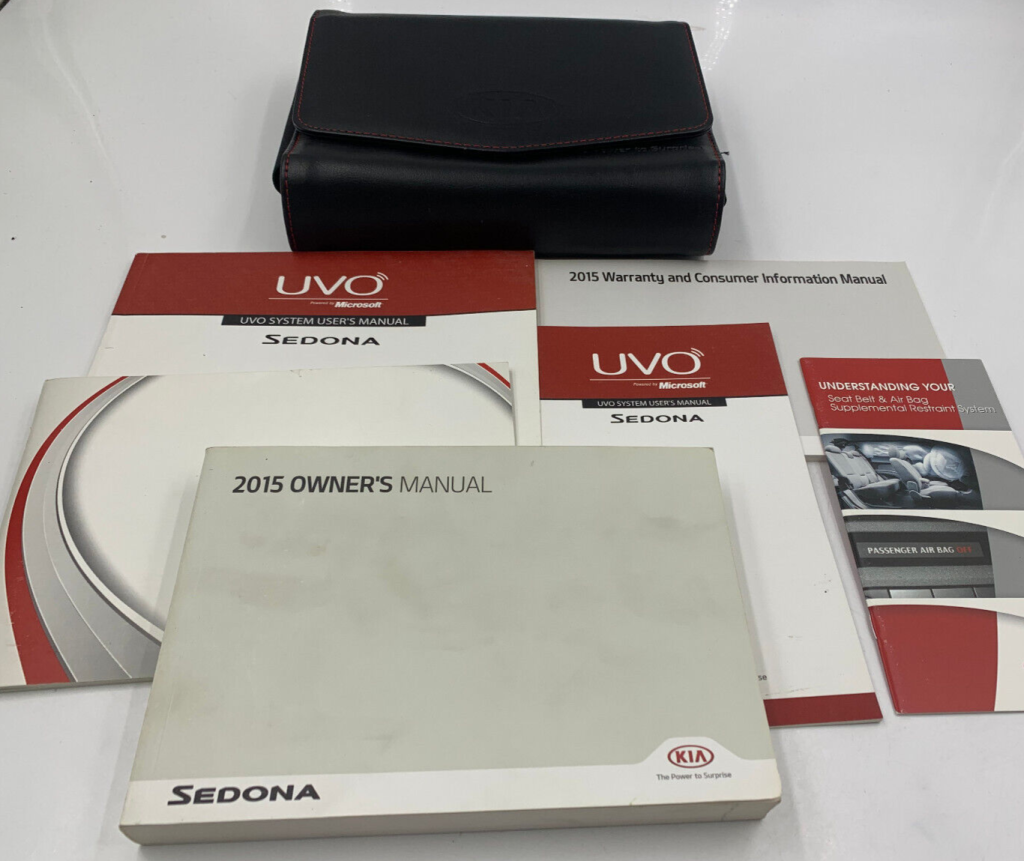 Picture of: Kia Sedona Owners Manual Handbook Set with Case OEM DB