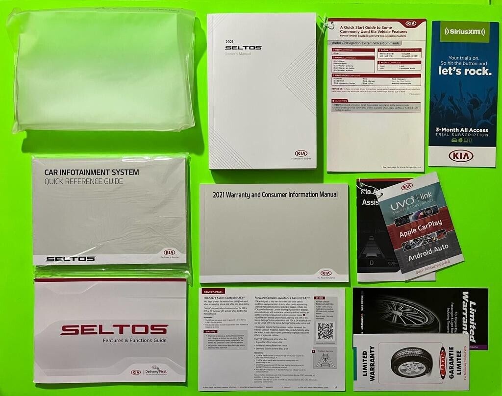 Picture of: Kia SELTOS Factory Owners Manual Set w/ Car Infotainment *OEM