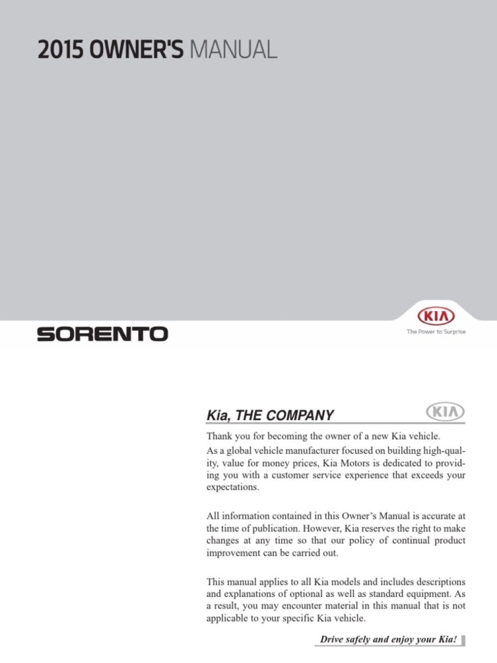Picture of: Kia Sorento  PDF  PDF  Gasoline  Airbag