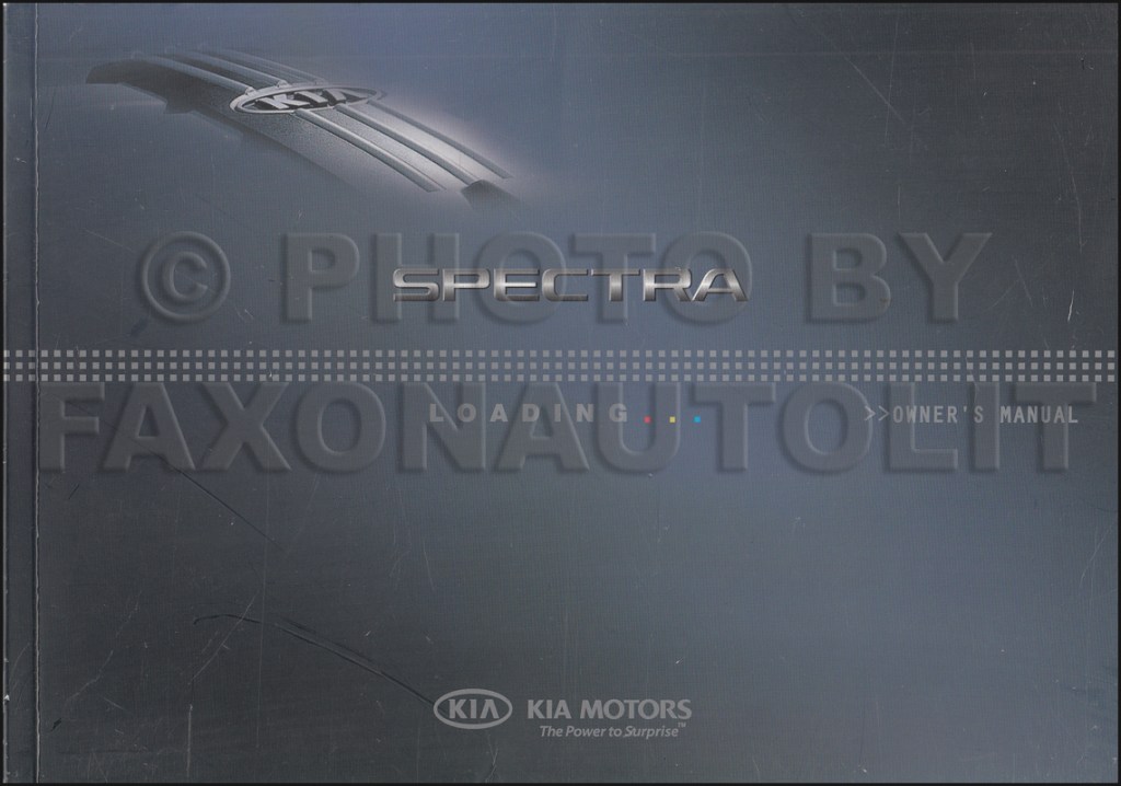 Picture of: Kia Spectra Owners Manual Original