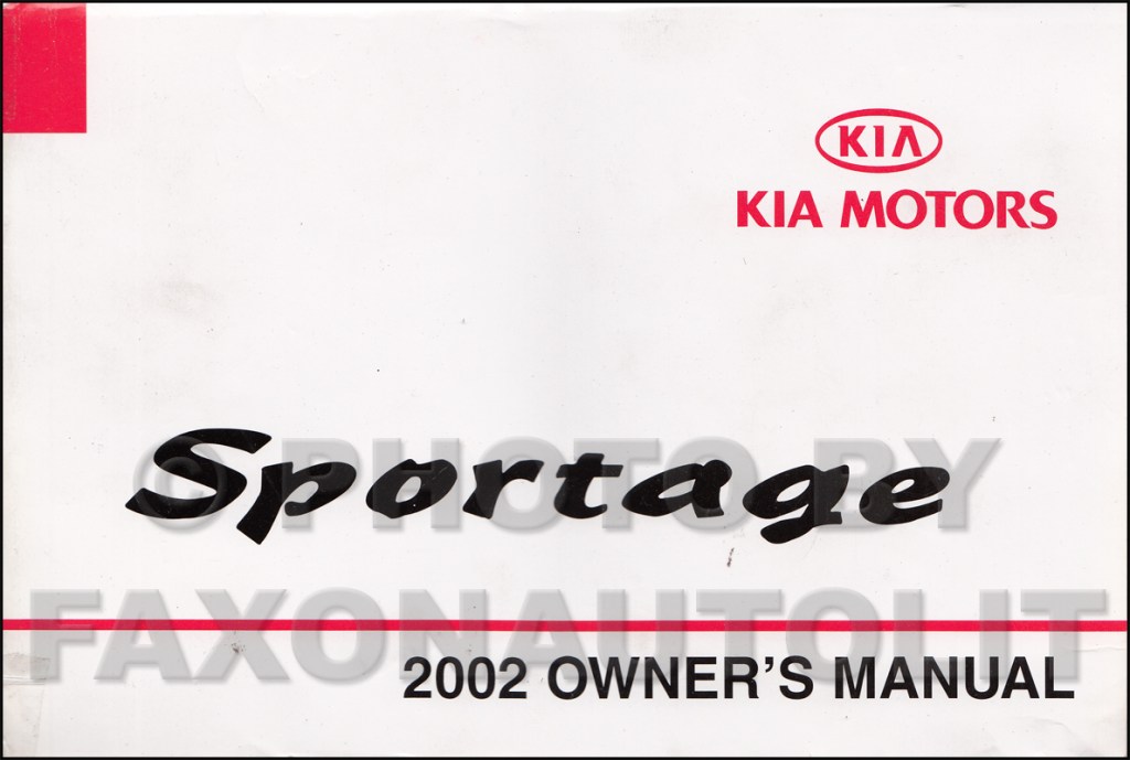 Picture of: Kia Sportage Owners Manual Original