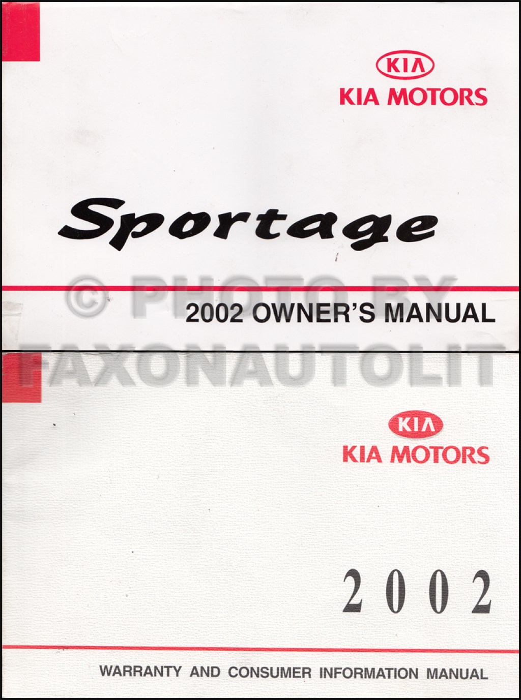 Picture of: Kia Sportage Owners Manual Original