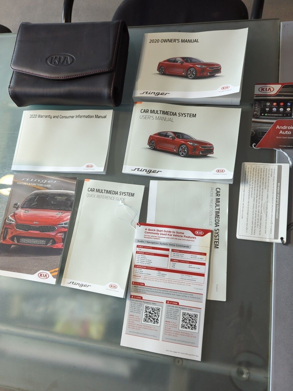Picture of: KIA STINGER OWNERS MANUAL set with case and FREE SHIPPING