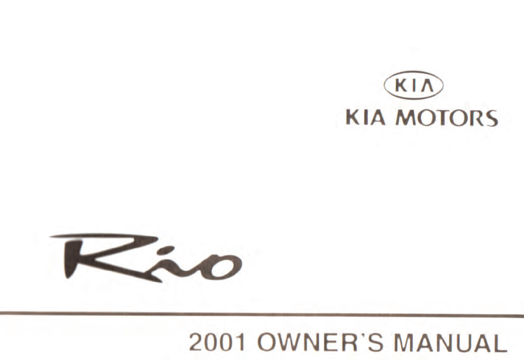 Picture of: User manual Kia Rio () ( pages)