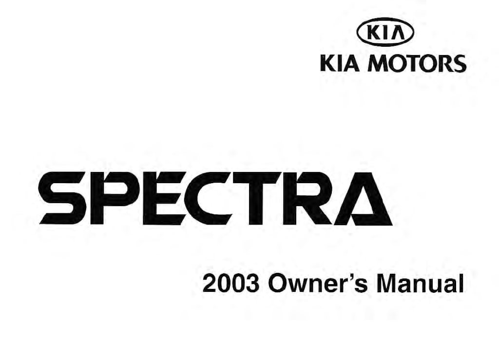 Picture of: User manual Kia Spectra () (English –  pages)